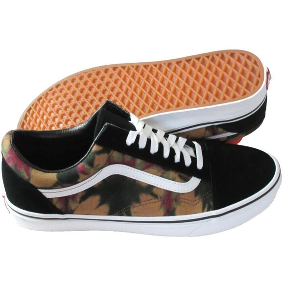 Vans Men\'s Old Skool Woodland Wash Black Tie Dye Canvas Suede shoes Sizes NIB main image 4